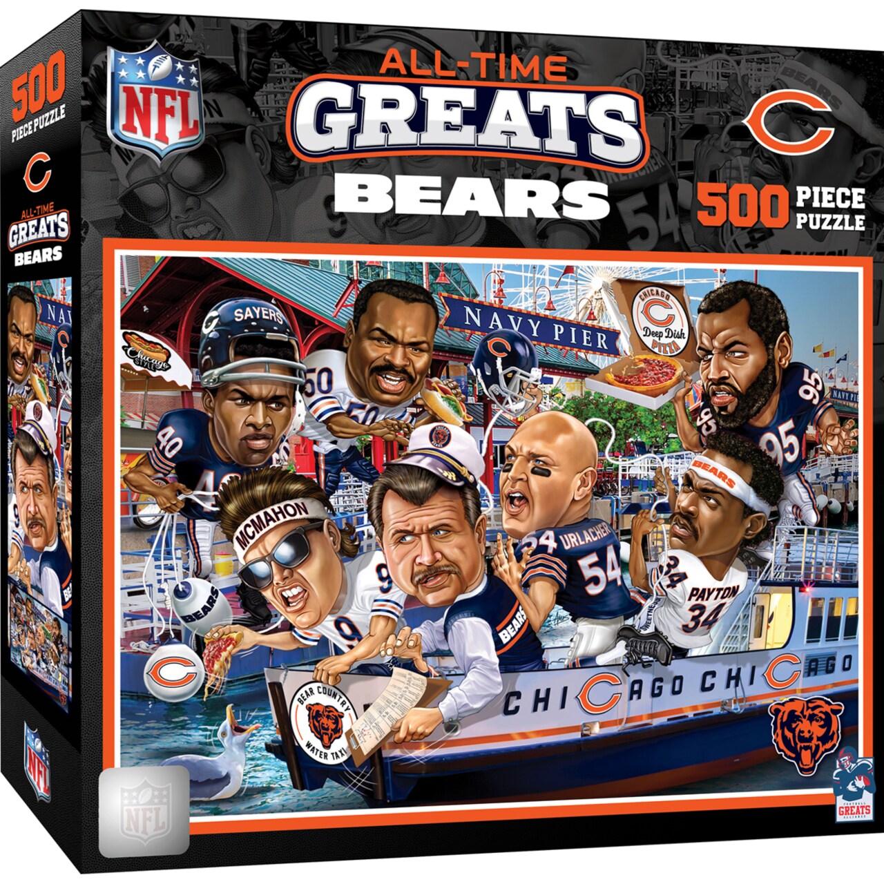 Masterpieces 500 Piece Jigsaw Puzzle - NFL Chicago Bears All-Time Greats